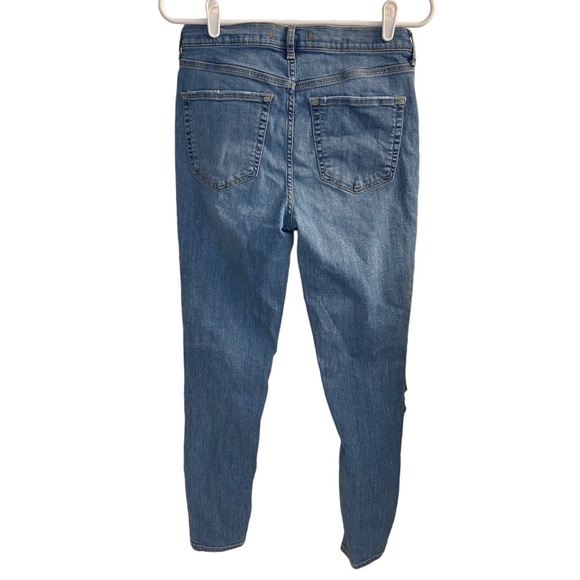 Free People Distressed Knee Straight Leg Jeans Sz 29R - Picture 2 of 9